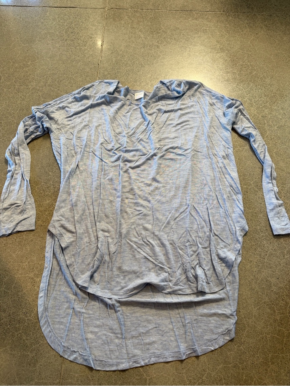 Light Blue Crewneck Tunic Tee by tresics